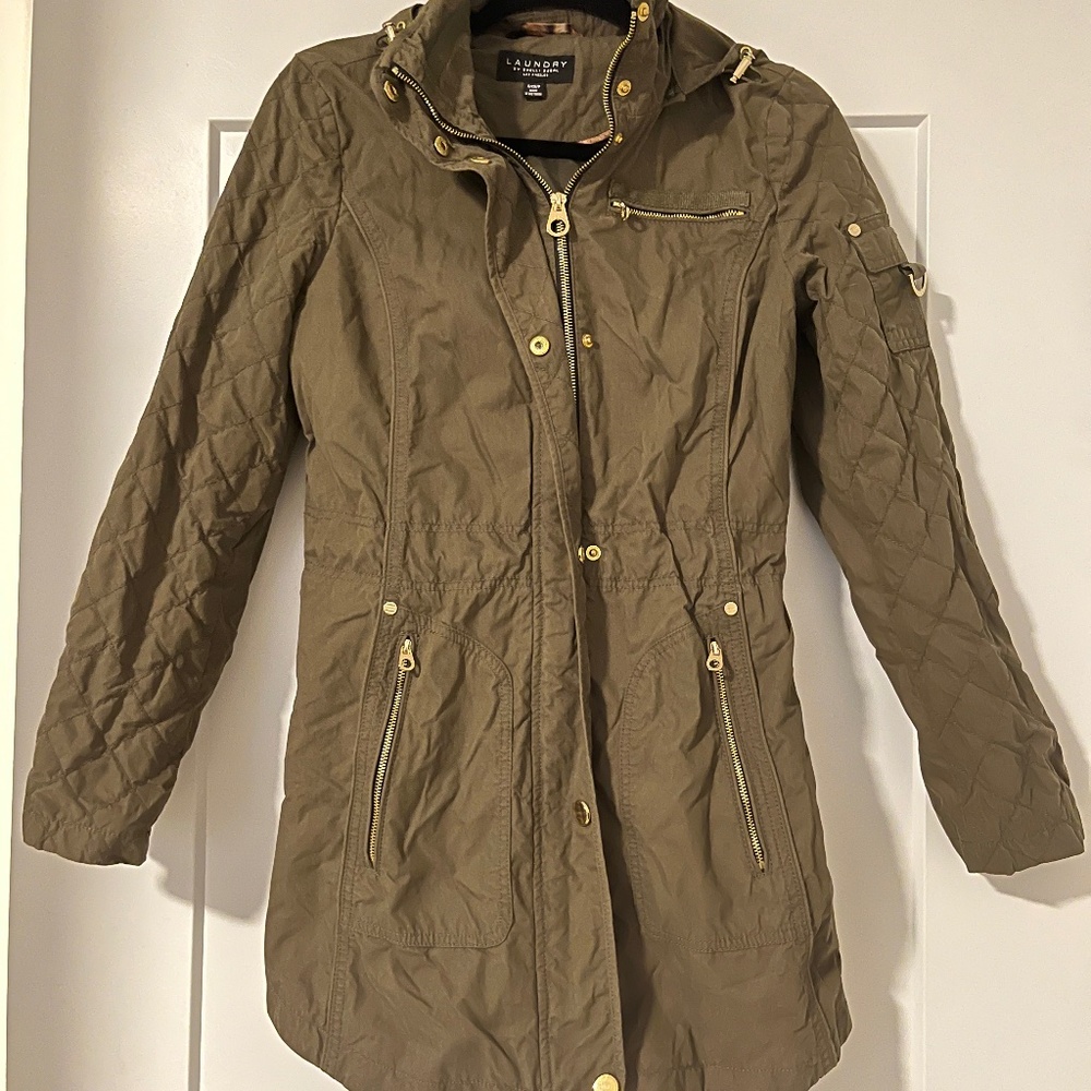 Green military jacket